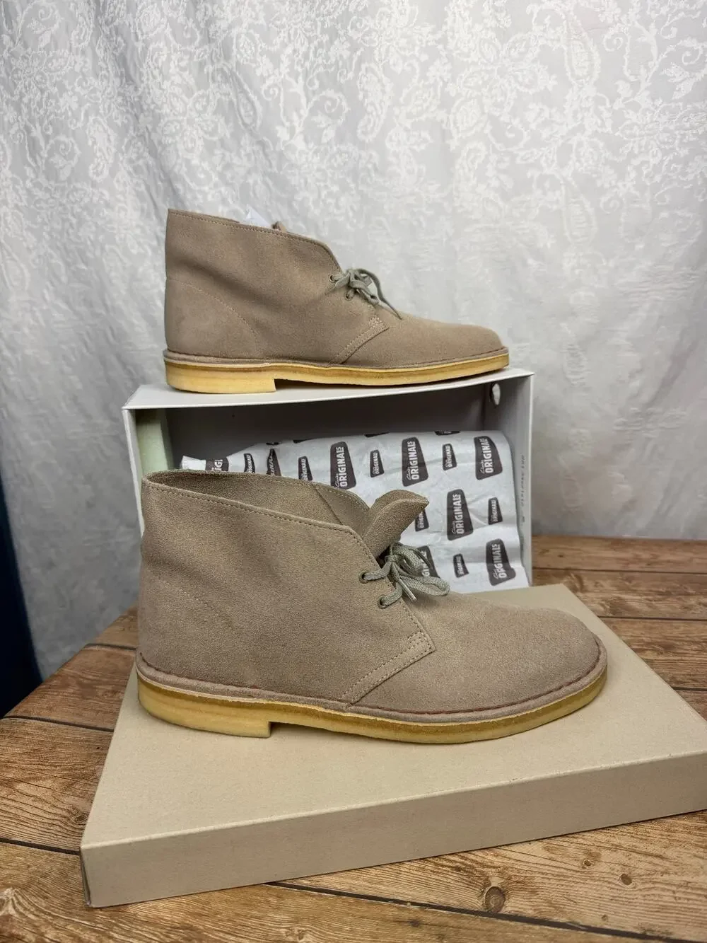 Clarks Originals Desert Boot Oakwood Suede Men’s 9.5 M Brown Chukka 26110058